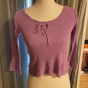 Vintage 90’s Morgan Tricot lilac lavender knit sweater top